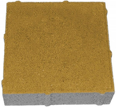 Тротуарная плитка Квадрат 200х200х60 желтая