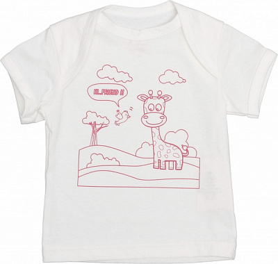 Футболка для дівчаток Модний Карапуз р.68 білий із рожевим 303-00024-2