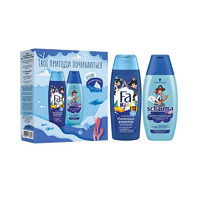 Набор подарочный для мальчика Fa Kids Boy Шампунь 250 мл + гель для душа 250 мл