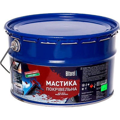 Мастика бітумно-полімерна BITAREL Покрівельна 5 кг 5 л