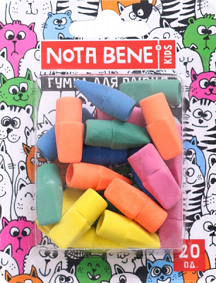 Набор резинок для карандашей 20 шт Nota Bene