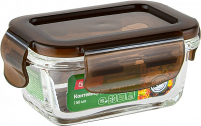 Контейнер для зберігання Original Rectangular 150 мл коричневий Flamberg Smart Kitchen