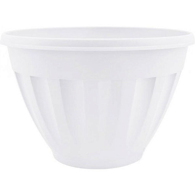 Горшок пластиковый Алеана Жанна круглый 4,5л белый (112087) 