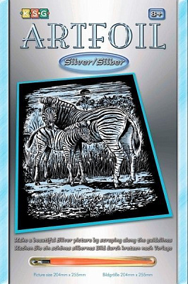 Набор для творчества Sequin Art ARTFOIL SILVER Zebra and Foal