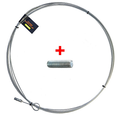 Проволока для чистки дымохода Ecodym с переходником 12 м