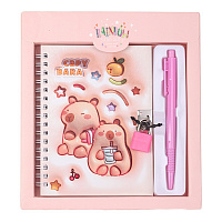 Блокнот дитячий на замочку Forme Capybara з ручкою