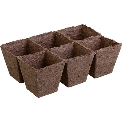 Касета торф’яна Rich Land 8х8 см 6 вічок