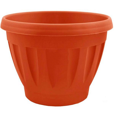 Горщик пластиковий Алеана Жанна круглий 4,5л теракот (112087)