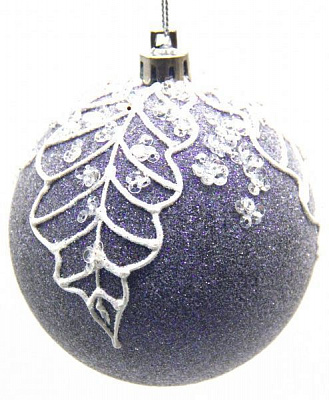 Куля Листя d80 2249 фіолетовий/білий