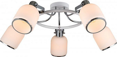 Люстра потолочная Altalusse 5x40 Вт E27 белый/хром INL-9406C-05 