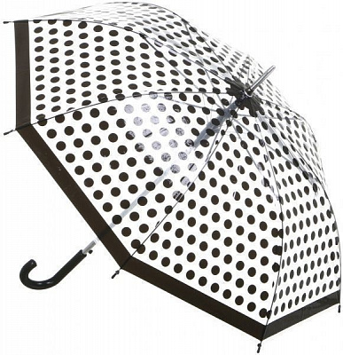 Парасолька Susino 63 см прозорий/чорний