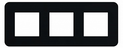 Рамка тримісна Efapel Latina чорний матовий 42930 TPM