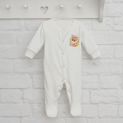 Человечек для девочки Blanka Лисичка р.86 белый 110148 