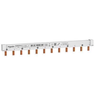 Шина з’єднувальна гребінчаста Schneider Electric 63А 2P 12 модулів Easy9 EZ9XPH212