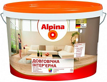 Краска акриловая водоэмульсионная Alpina Долговечная B3 интерьерная шелковистый мат база под тонировку 9,4л