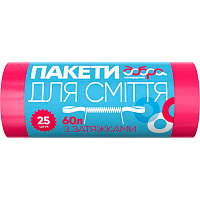 Мішки для сміття із затяжками Добра господарочка міцні 60 л 25 шт. (4820086521925)