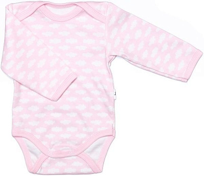 Боди детское Bambinelli тучки для девочки р.86 розовый 