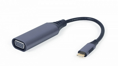 Переходник Cablexpert USB Type-C на VGA, Full HD 0,15 м grey (A-USB3C-VGA-01) 