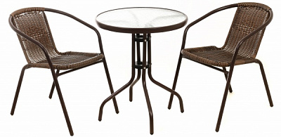 Комплект мебели из искусственного ротанга Рита коричневый 
