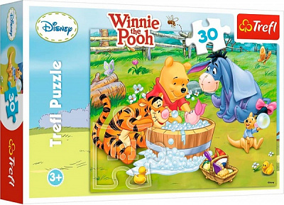 Пазл Trefl 30- Хрюня принимает ванну/Disney Winnie the Pooh