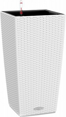 Вазон пластиковий Lechuza Cubico Cottage 40 квадратний 120л білий (15246)