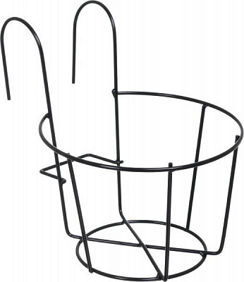 Тримач рейковий для вазонів круглий D12/18 см чорний метал HY16-03