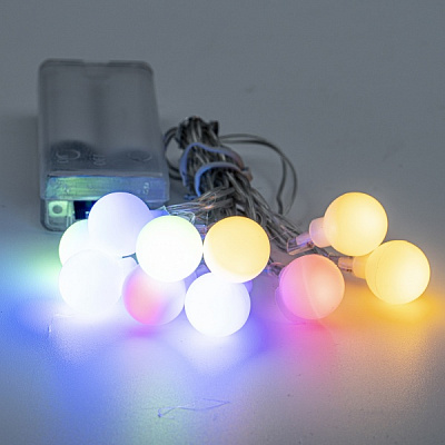 Декоративная гирлянда Altalusse (INL-2705B-10 Multicolor) встроенный светодиод (LED) 10 ламп 1,5 м 