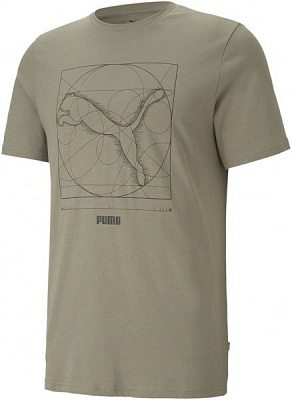 Футболка Puma Renaissance Cat Tee 58777573 M хаки