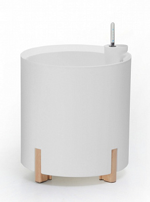 Горшок пластиковый Mondum Медитеранео 40х45 белый круглый 28л белый 