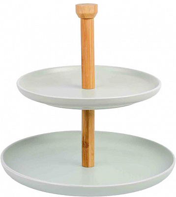 Фруктовница двухъярусная бирюза (134071) 