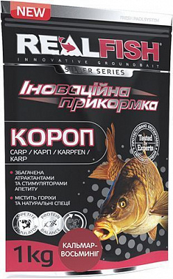 Прикормка RealFish 1000 г кальмар/ осьминог