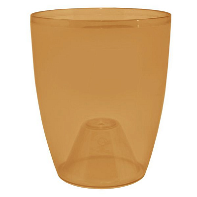 Кашпо пластикове Алеана Орхідея PS круглий 1,8л помаранчевий (113094)