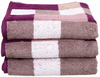 Полотенце махровое Mosaic 50x100 см сливовый Cawo 