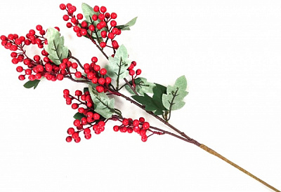Гілочка декоративна із ягодами та листям 72 см RS1Z2652