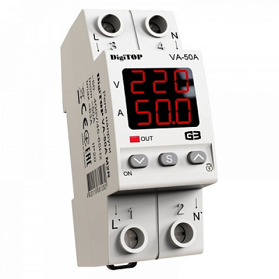 Реле напряжения DigiTOP c контролем тока VA-50A M2R