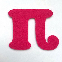 Буква Л 2 мм, 7,5 см рожевий