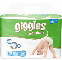 Підгузки Giggles Premium 6 Extra Large 15+ кг 32 шт