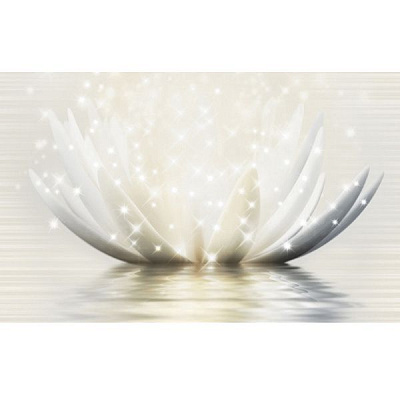 Плитка Golden Tile MAGIC LOTUS кремовий декор №3 19Г331 25x40