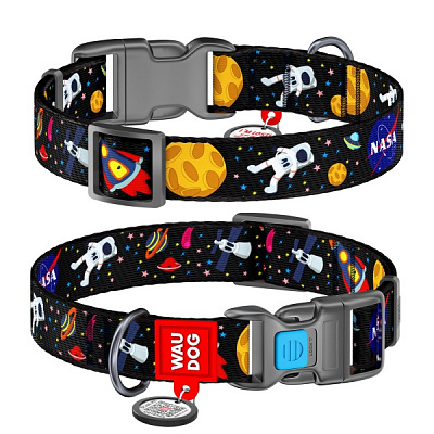 Ошейник Waudog Nylon NASA 15 мм Д 23-35 см
