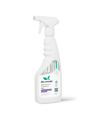 Средство моющее для стекла и зеркал DeLaMark c ароматом лимонника и вербены 0,5 л