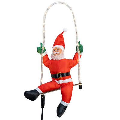 Декорація настінна Дід Мороз на гойдалці дюралайт 810245 вбудований світлодіод (LED)