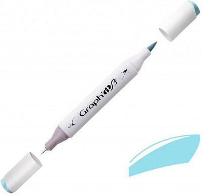 Маркер двусторонний Graph'it GI87135 светло-голубой 