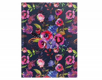 Блокнот Flora А6 64 л. темно-синий BM.24614102-03 Buromax