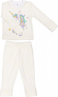 Пижама для девочек Luna Kids Желтая звездочка р.98 бежевый 