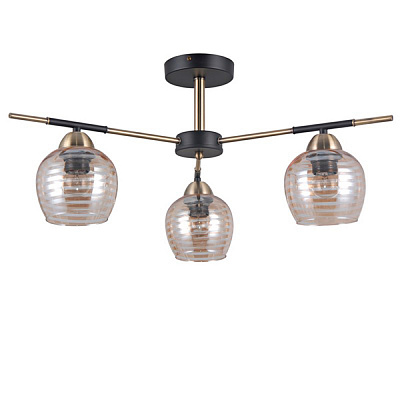 Люстра стельова Victoria Lighting Cat/PL3 3x40 Вт E27 мідь/чорний
