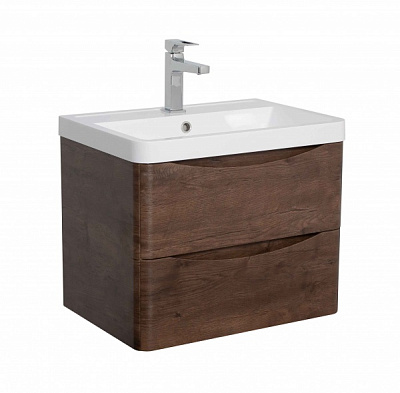 Тумба підвісна Aqua Rodos Vista каштан з умивальником Ваr 60 см