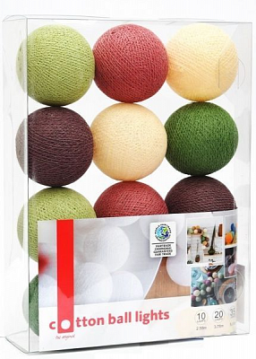 Електрогірлянда Котонові кульки forest fruit світлодіодна (LED) 10 ламп