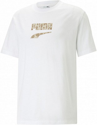 Футболка Puma PUMA DOWNTOWN LOGO GRAPHIC TEE 53824302 р.M білий