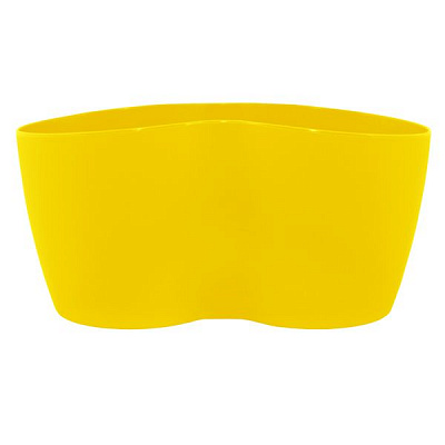 Горщик пластиковий Алеана Кактусник на 2 рослини фігурний 0,9л темно-жовтий (113052)