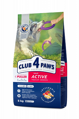 Корм сухой Club 4 Paws для средних пород